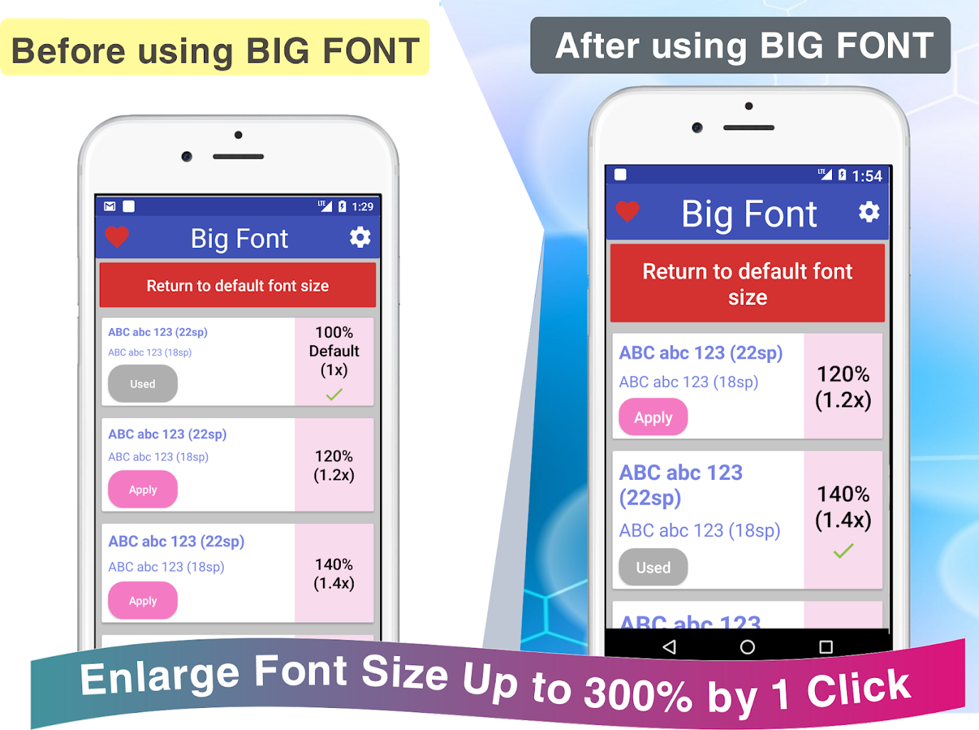 Приложение крупный шрифт. Приложения с крупным шрифтом. Big font 4pda. Android мягкий шрифт Скриншот.