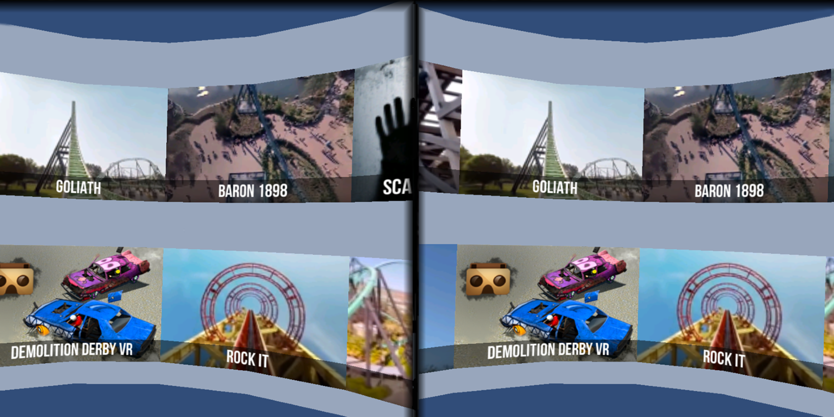 VR Thrills: Roller Coaster. Roller Coaster VR game. Cardboard игры на андроид. Горка джунгли VR.